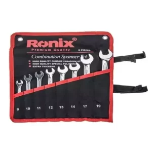 ست آچار 8عددی یکسر تخت یکسر رینگ کیفی رونیکس مدل RH-2157