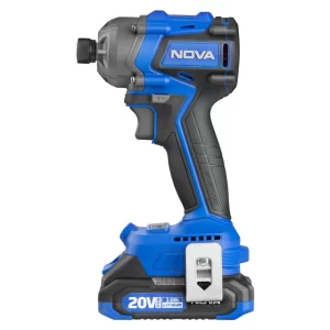 بکس شارژی 20 ولت براشلس 500نیوتن متر ضربه ای 3سرعته دوباطری نووا مدل 5532