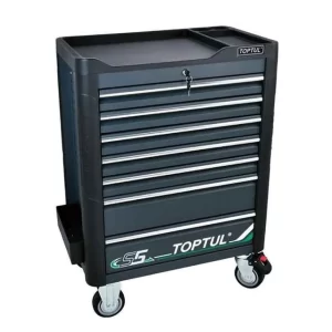 جعبه ابزار 7 کشو ذغالی چرخدار تاپ تول مدل TCAR0703