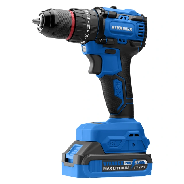 دریل-چکشی-شارژی-20ولت-براشلس-ویوارکس-مدل-VR2010V-IBL