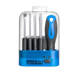 کیت پیچ گوشتی 8 پارچه قابل تعویض نووا مدل 1340